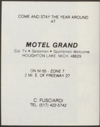 Motel Grand - 1980S Yearbook Ad (newer photo)